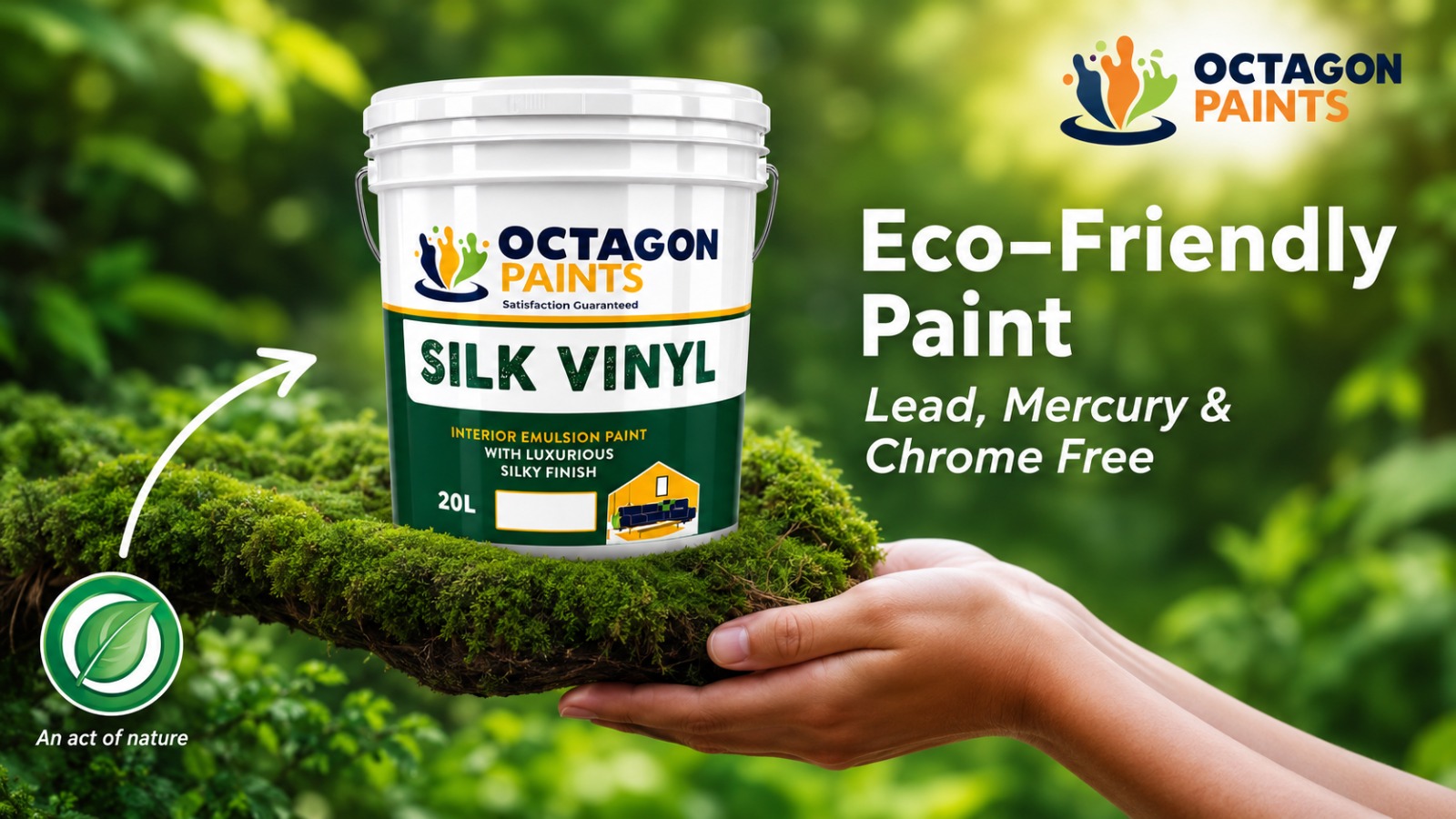 Octagon Paints Silk Vinyl eco-friendly paint banner